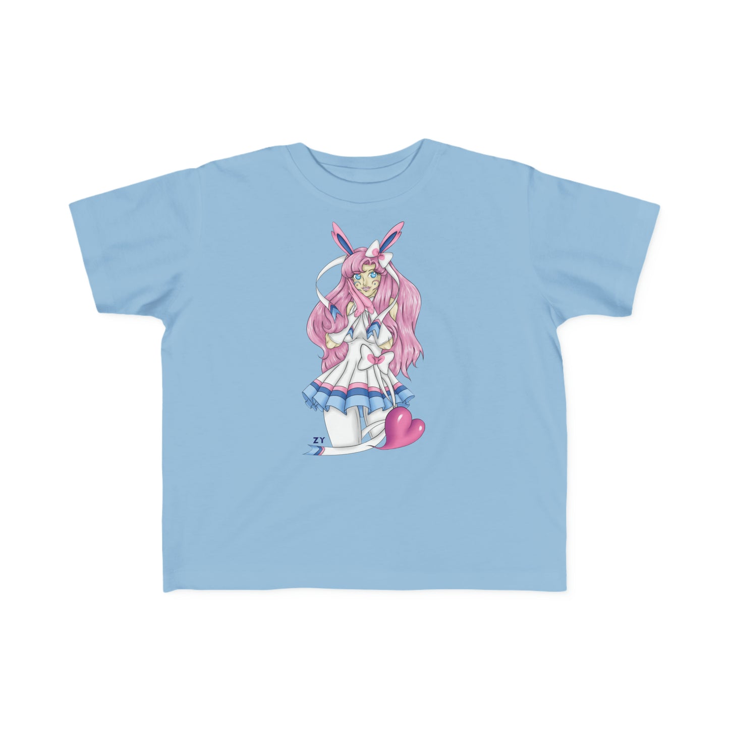 Sylve Girl Kawaii Interpretive Character Print Kid's Fine Jersey Tee