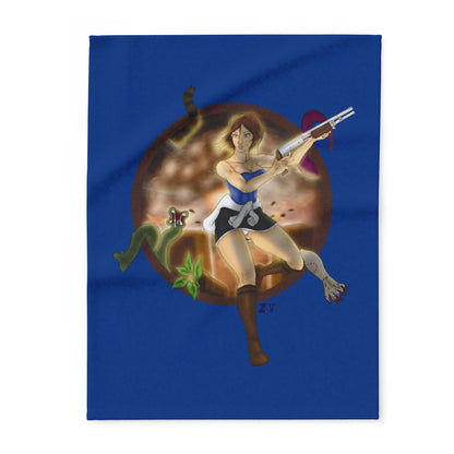 OG RE3 Jill Character Print Arctic Fleece Blanket