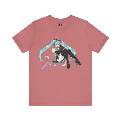 V: Miku Print Unisex Jersey Short Sleeve Tee