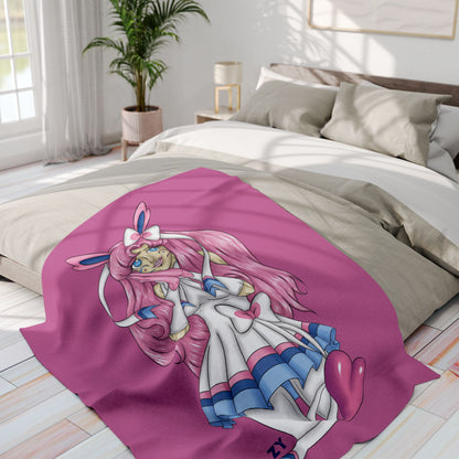 Sylve Girl Kawaii Interpretive Character Print Arctic Fleece Blanket