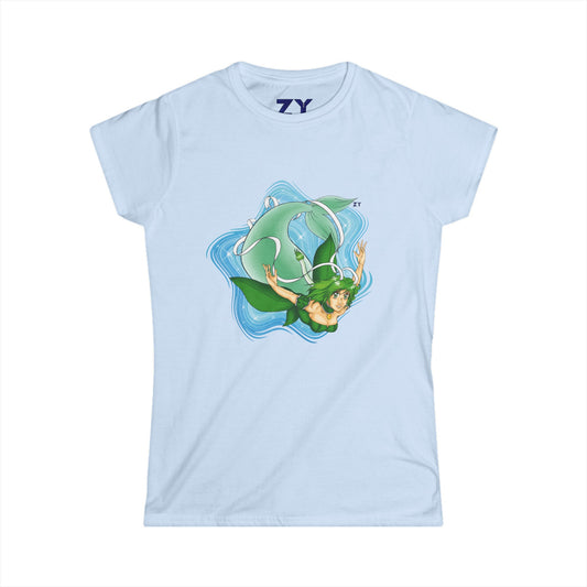 Mew Lettuce Mermaid Soft Style Ladies Tee