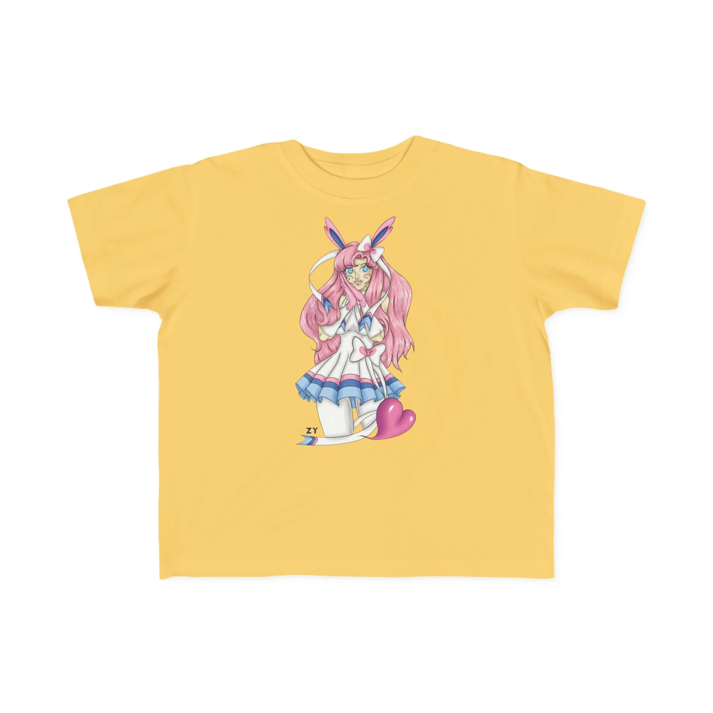 Sylve Girl Kawaii Interpretive Character Print Kid's Fine Jersey Tee