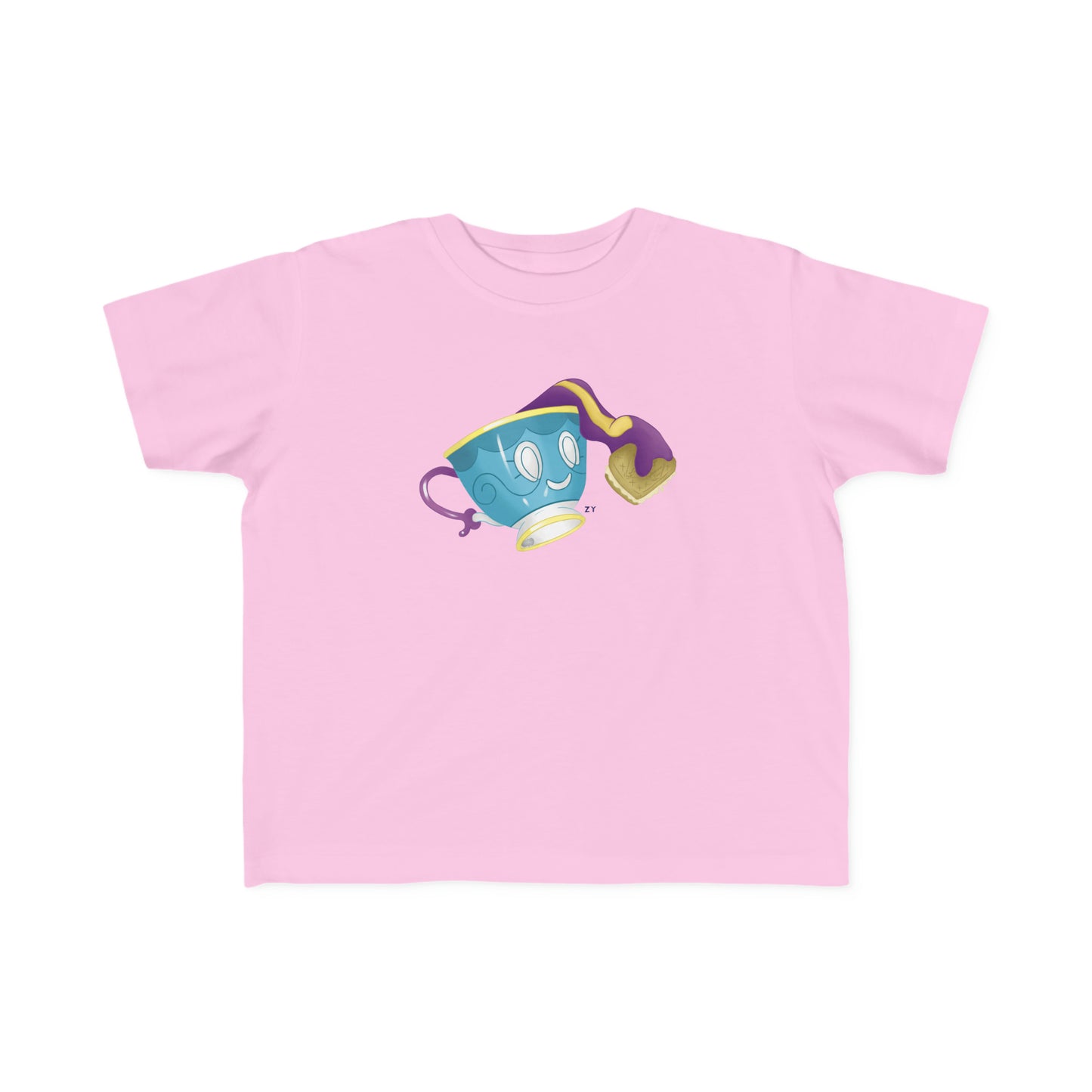 Ghostly Teacup w/ Biscuit Fanart Print Kid's Fine Jersey Tee