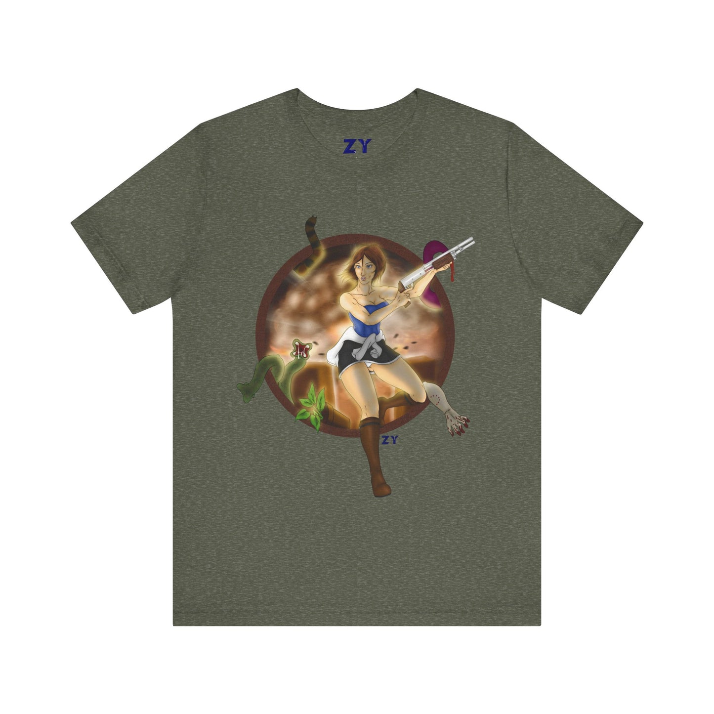 OG RE3 Jill Last Escape Character Print Fanart Unisex Jersey Short Sleeve Tee