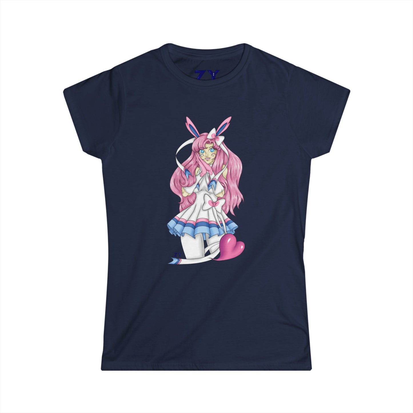 Sylve Girl Kawaii Interpretive Character Print Soft Style Ladies Tee