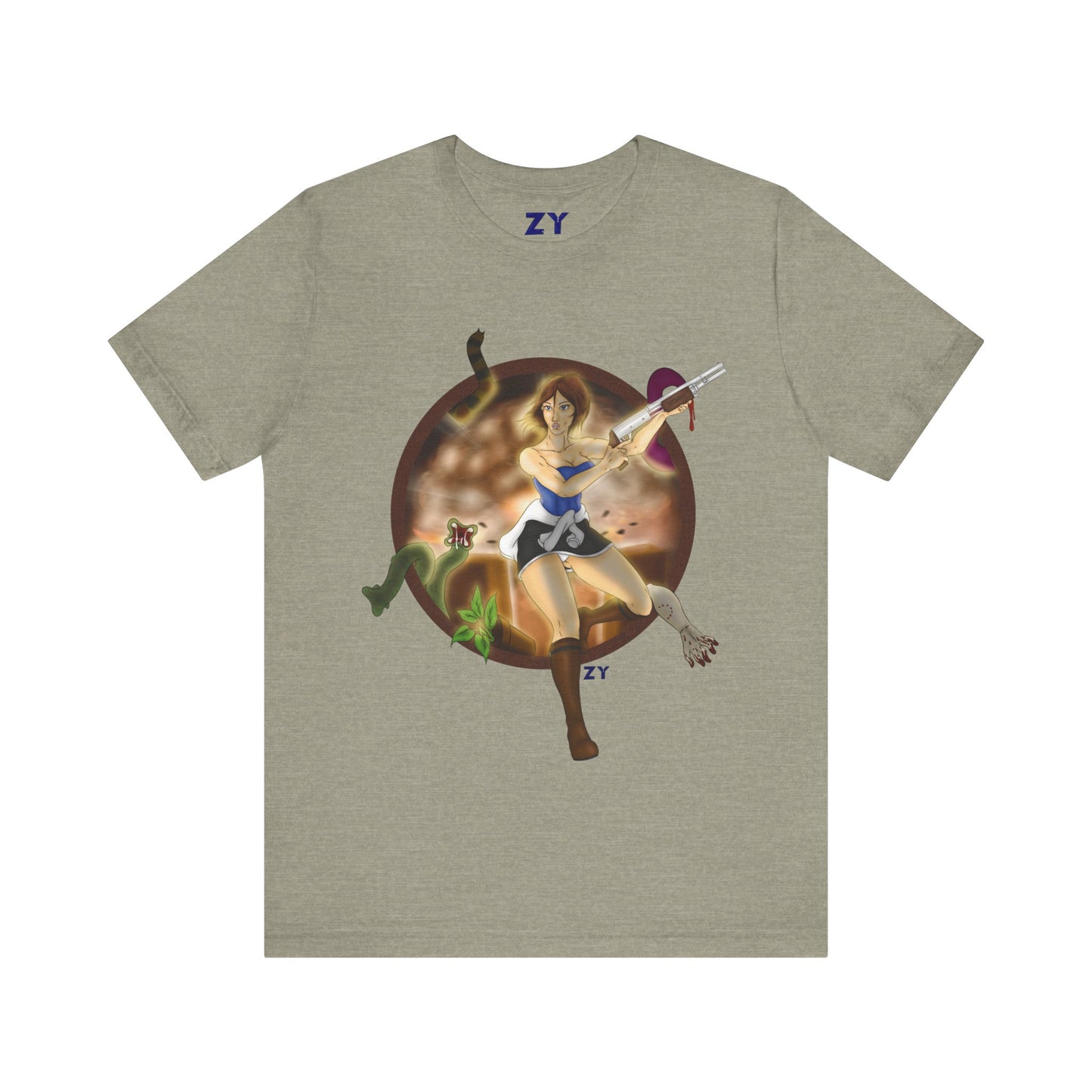 OG RE3 Jill Last Escape Character Print Fanart Unisex Jersey Short Sleeve Tee