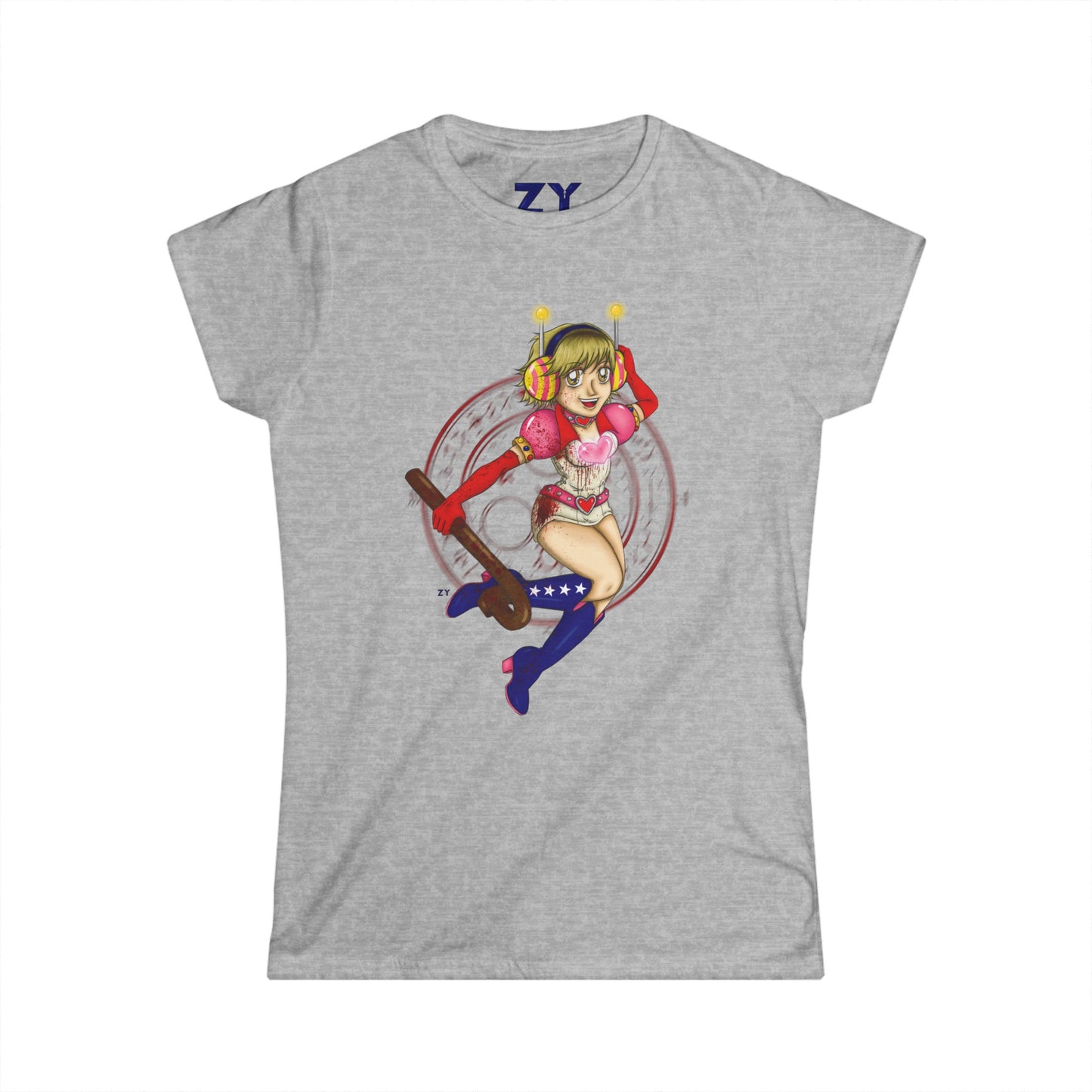 SH3 SD Princess Heart Heather Soft Style Ladies Tee