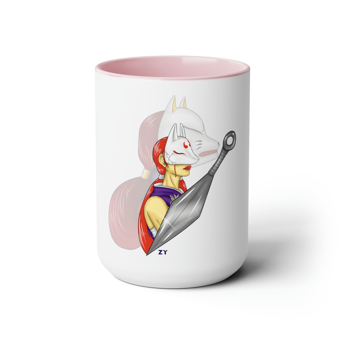 TEK Kunimitsu Two-Tone Coffee Mugs, 15oz