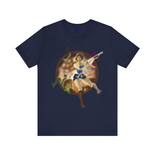 OG RE3 Jill Last Escape Character Print Fanart Unisex Jersey Short Sleeve Tee
