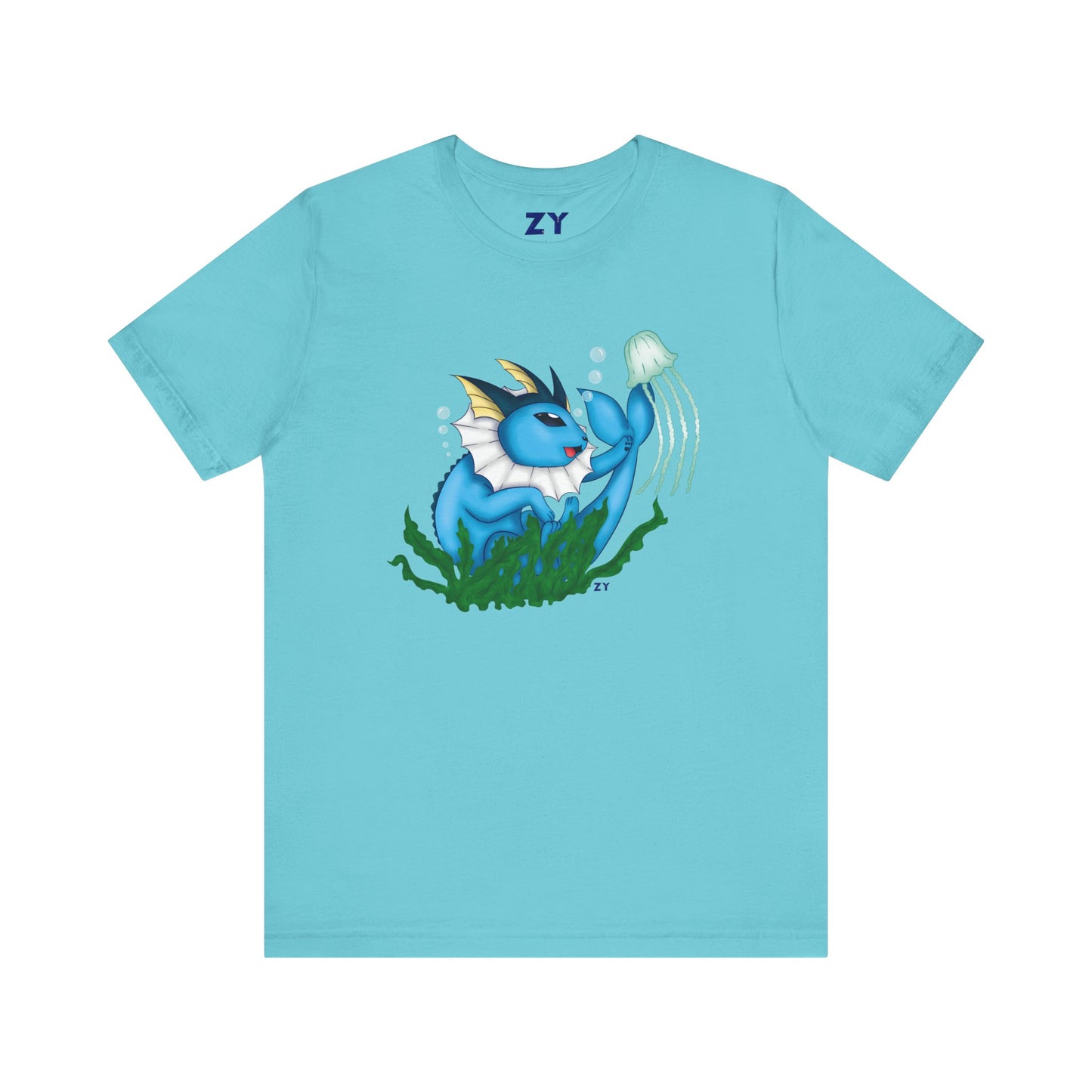 Water Play Print Character Print Unisex Jersey Short Sleeve Tee
