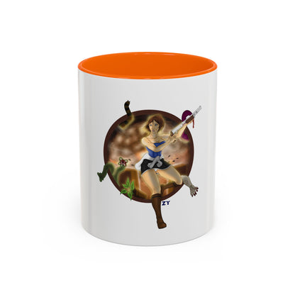 OG RE3 Jill Last Escape Character Print Fanart Two-Tone Coffee Mugs, 15oz