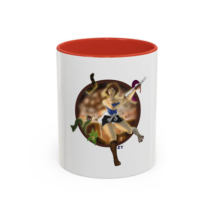 OG RE3 Jill Last Escape Character Print Fanart Two-Tone Coffee Mugs, 15oz