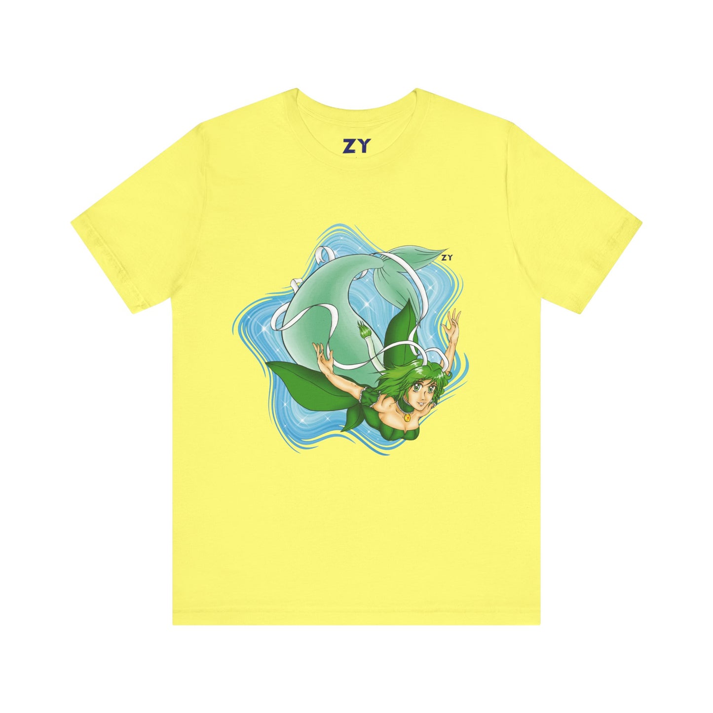 Mew Lettuce Mermaid Fanart Print Unisex Jersey Short Sleeve Tee