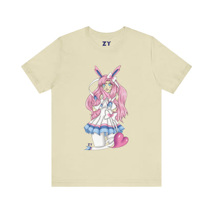 Sylve Girl Kawaii Interpretive Character Print Unisex Jersey Short Sleeve Tee