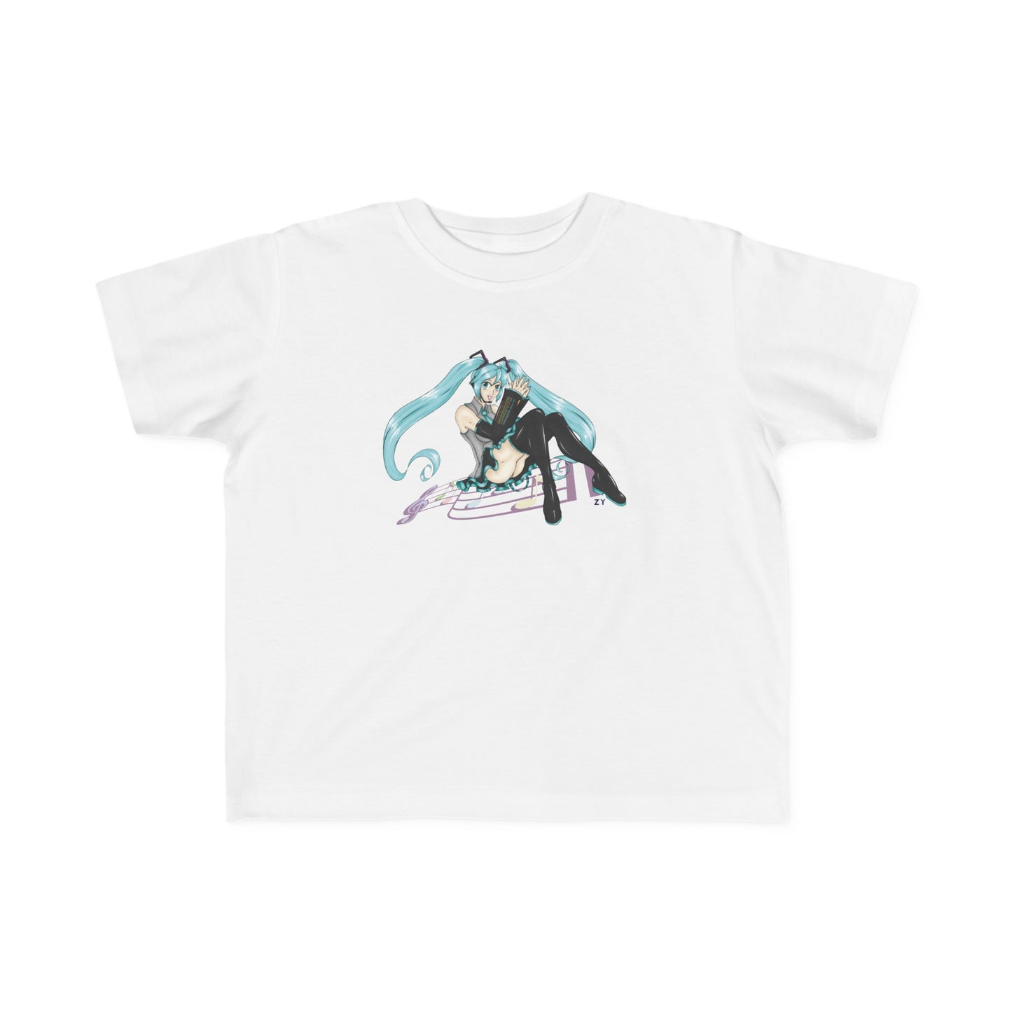 V: Miku Character Print Kid's Fine Jersey Tee