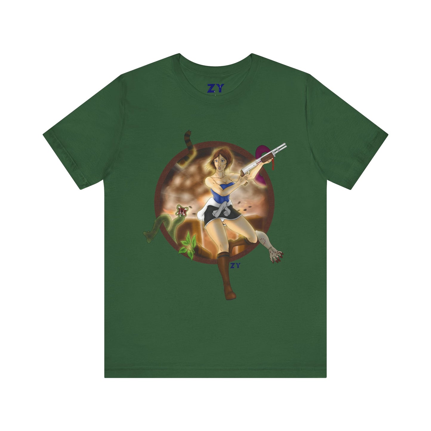 OG RE3 Jill Last Escape Character Print Fanart Unisex Jersey Short Sleeve Tee