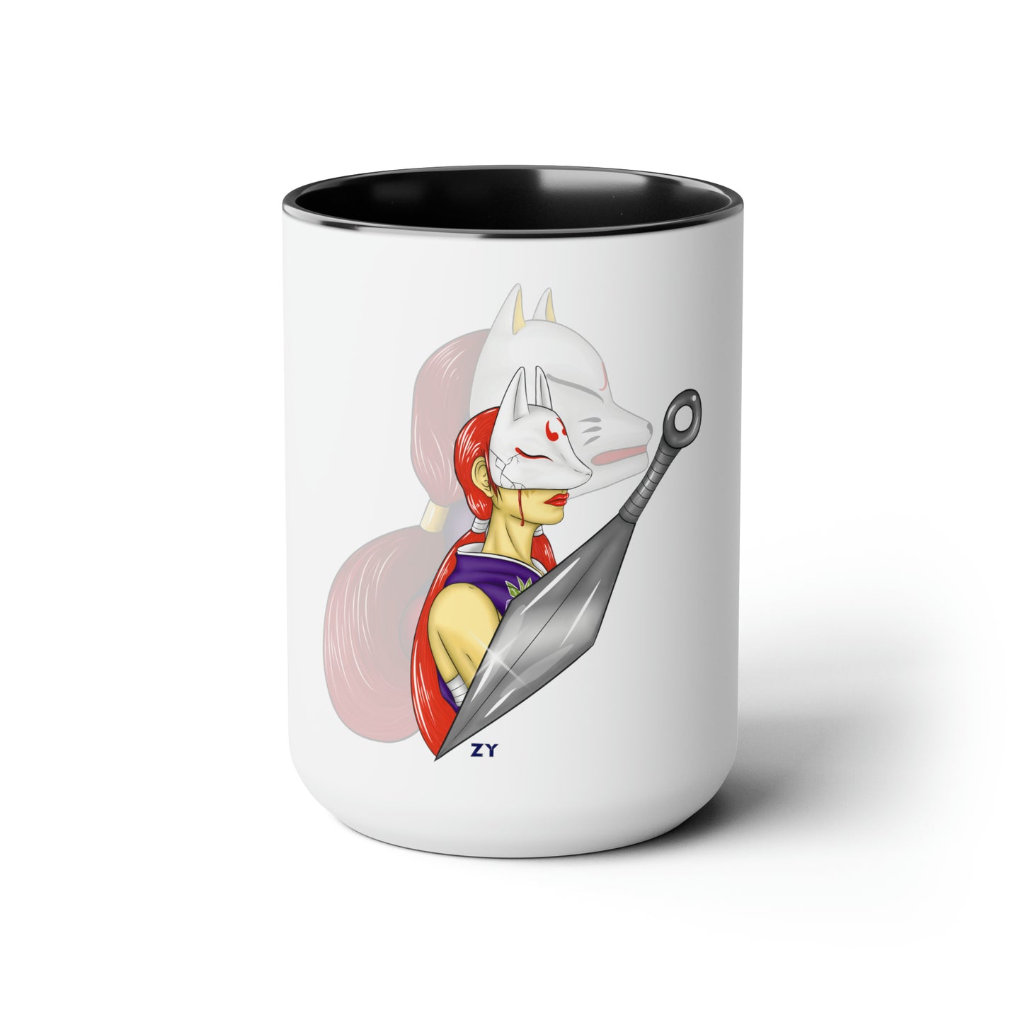 TEK Kunimitsu Two-Tone Coffee Mugs, 15oz