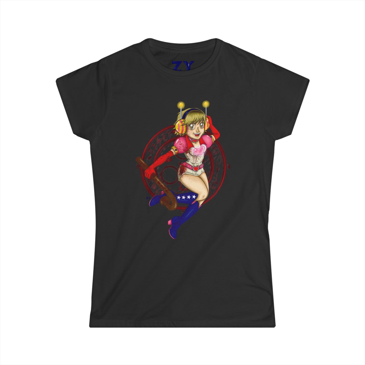 SH3 SD Princess Heart Heather Soft Style Ladies Tee