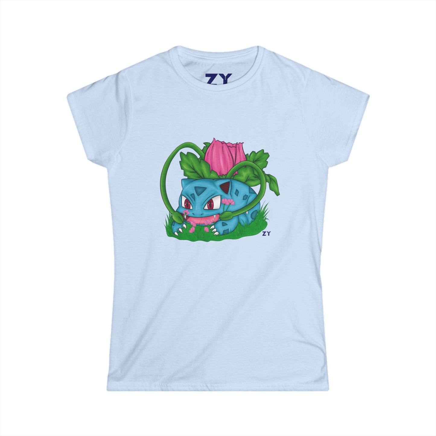 Pokesaur Fanart Soft Style Ladies Tee