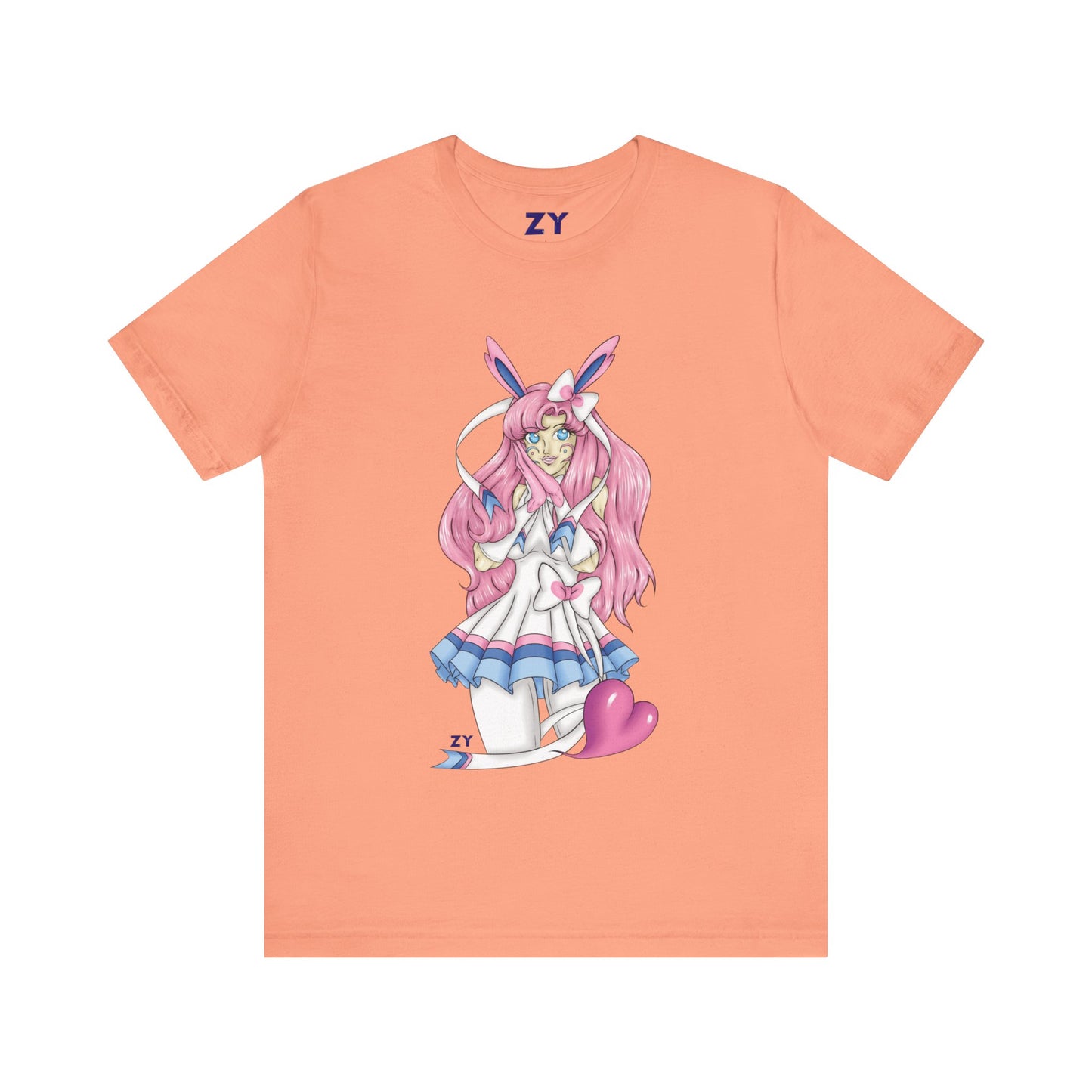 Sylve Girl Kawaii Interpretive Character Print Unisex Jersey Short Sleeve Tee