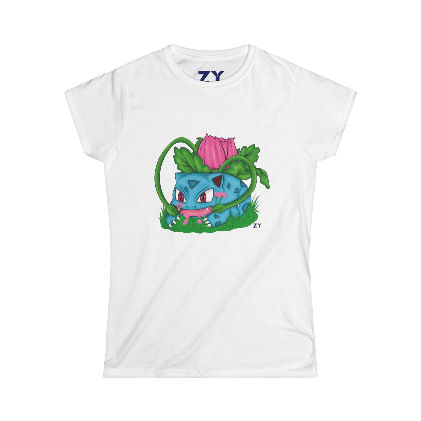 Pokesaur Fanart Soft Style Ladies Tee