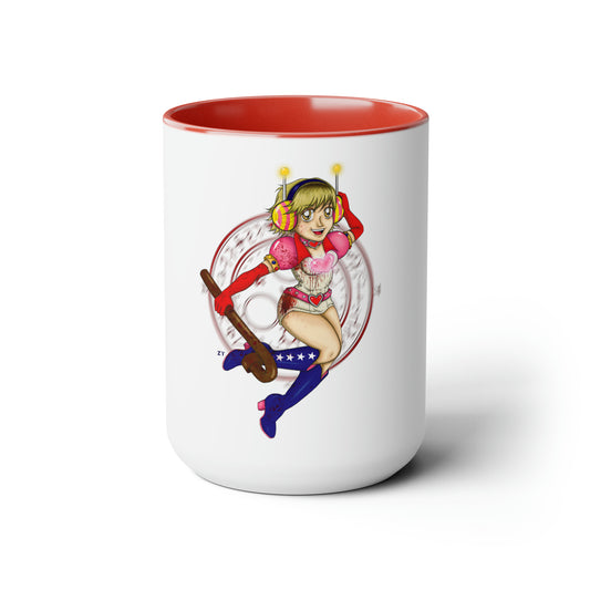 SH3 Princess Heart Heather Two-Tone Coffee Mugs, 15oz