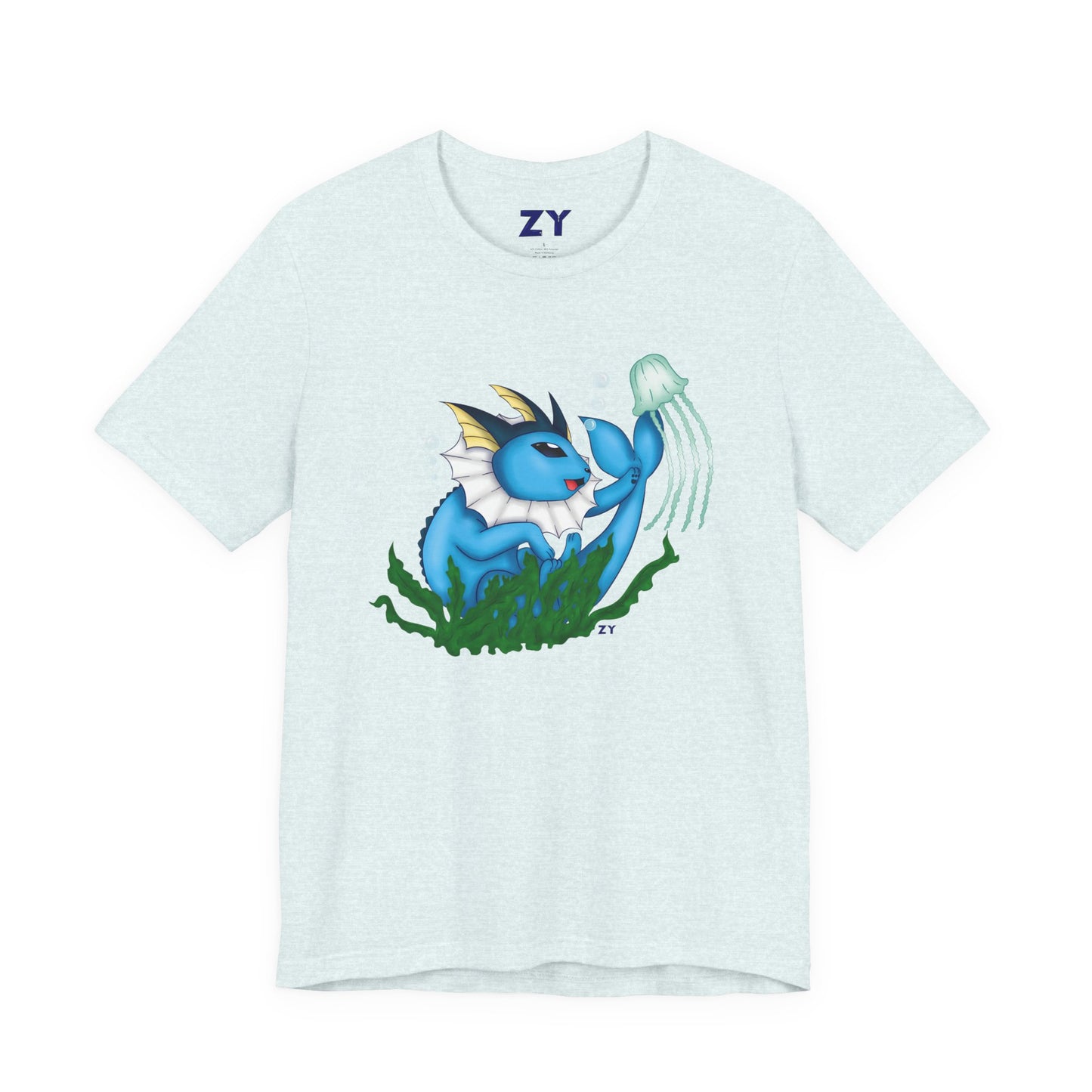 Water Play Print Character Print Unisex Jersey Short Sleeve Tee