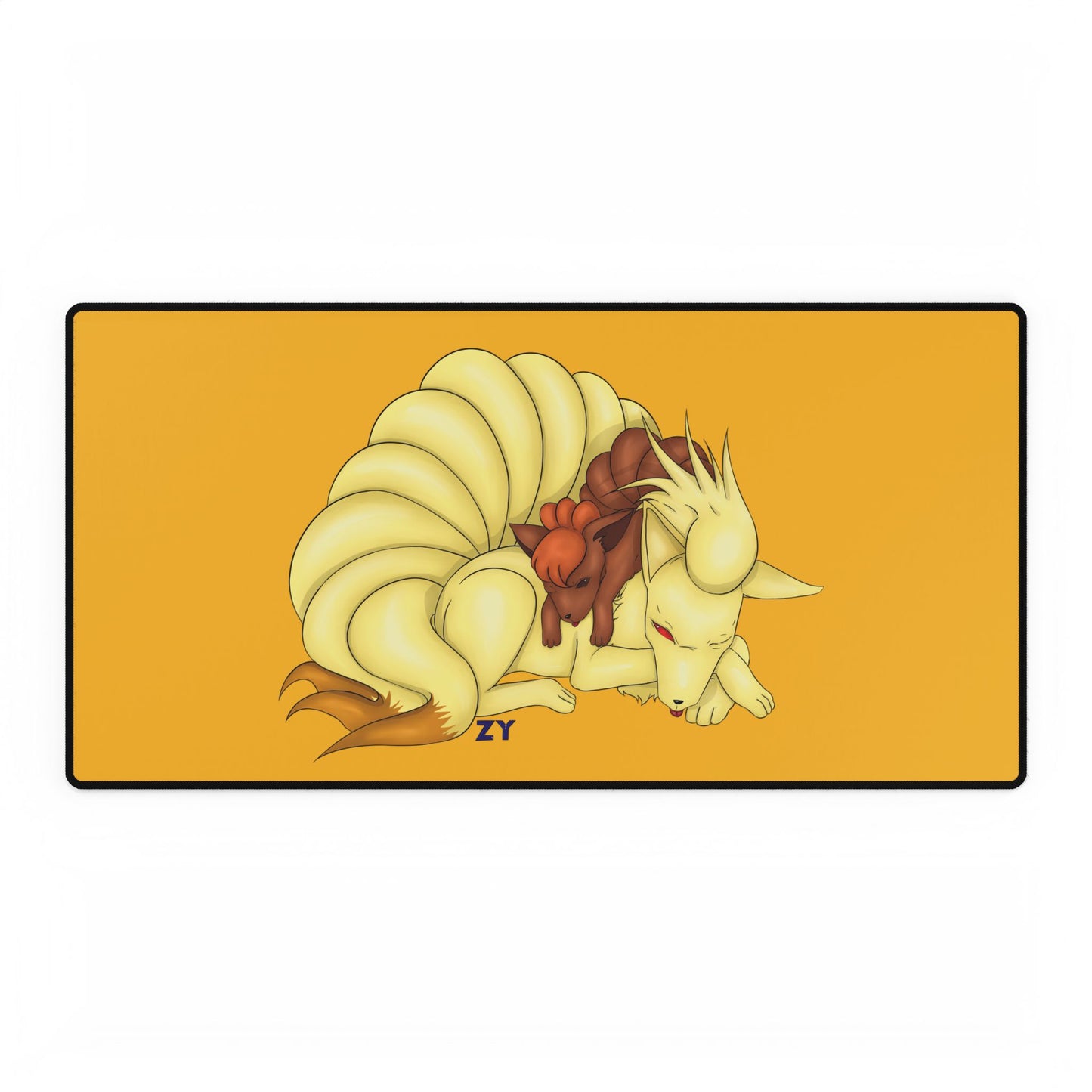 Poké Foxes 'Many Sleepy Tails' Print Fanart Desk Mat