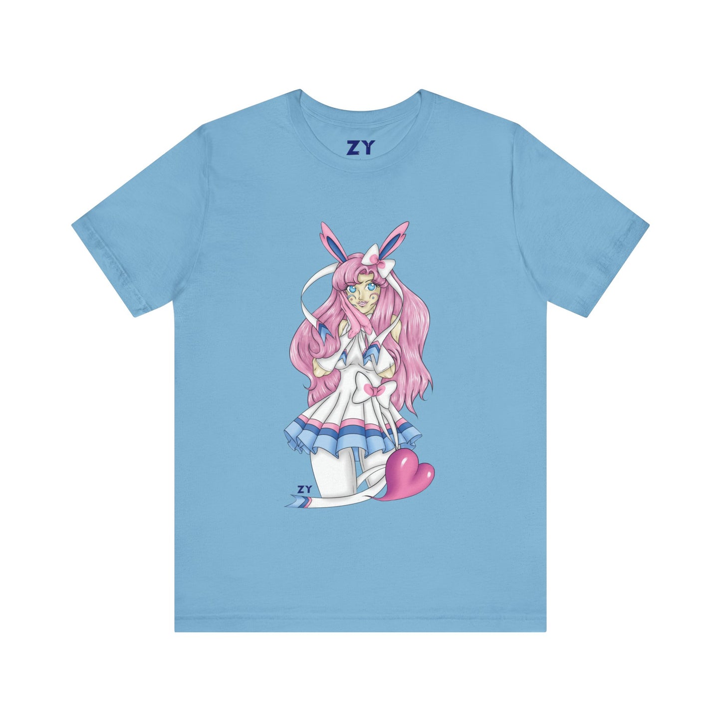 Sylve Girl Kawaii Interpretive Character Print Unisex Jersey Short Sleeve Tee