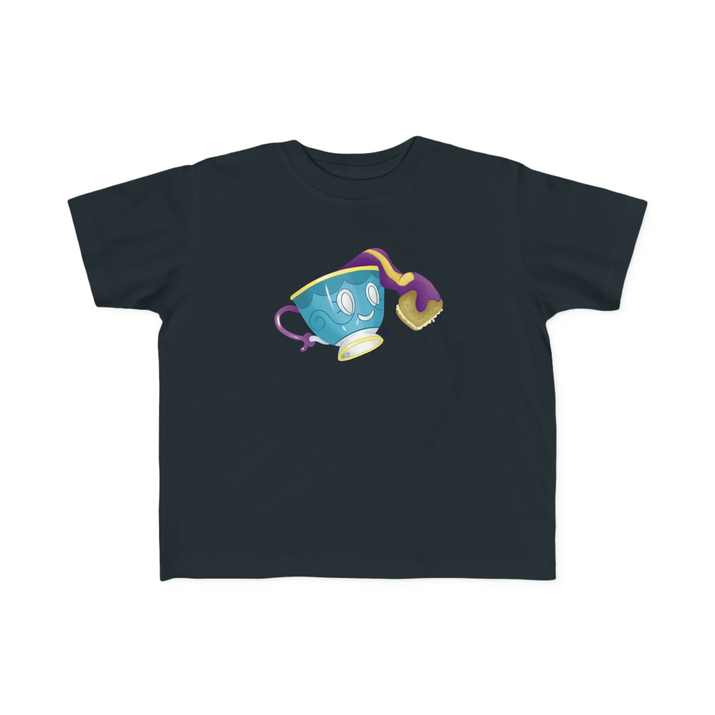 Ghostly Teacup w/ Biscuit Fanart Print Kid's Fine Jersey Tee