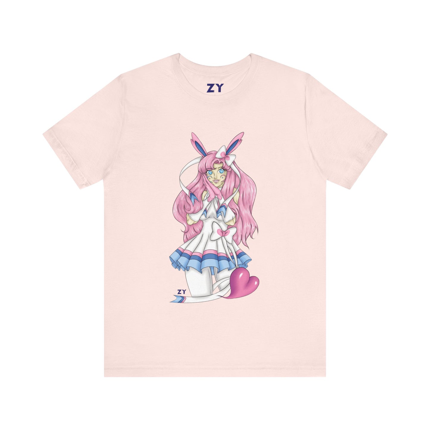 Sylve Girl Kawaii Interpretive Character Print Unisex Jersey Short Sleeve Tee