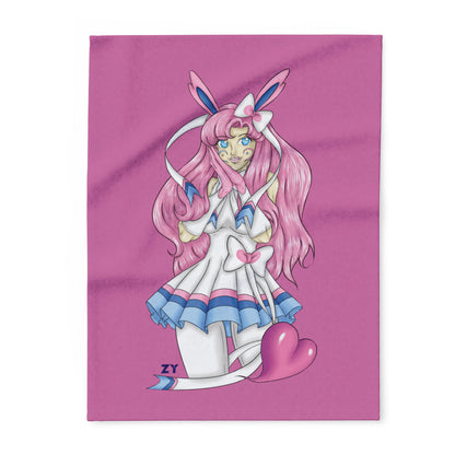 Sylve Girl Kawaii Interpretive Character Print Arctic Fleece Blanket