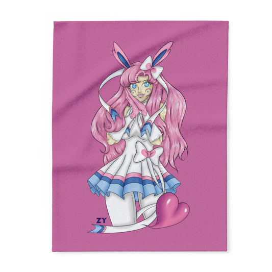 Sylve Girl Kawaii Interpretive Character Print Arctic Fleece Blanket
