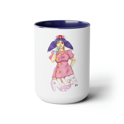 BR Nurse Alice Two-Tone Coffee Mugs, 15oz