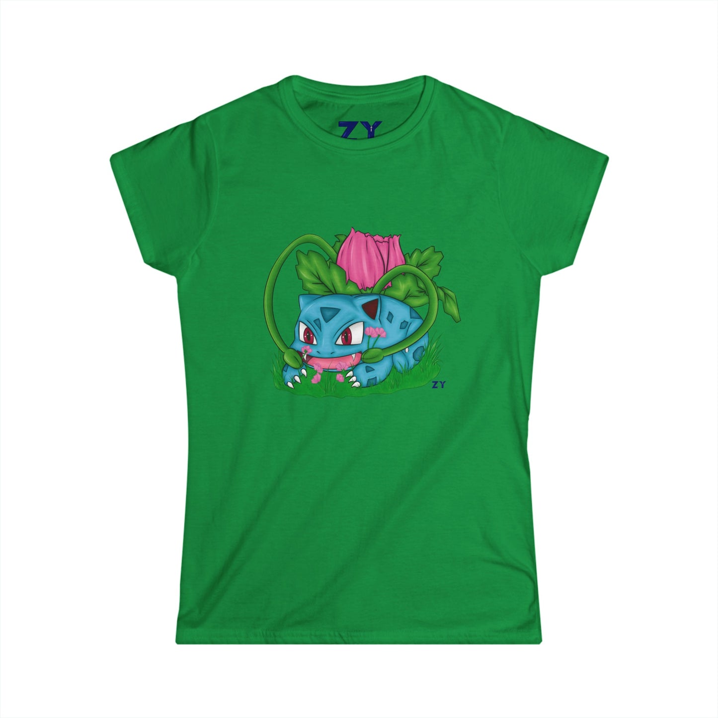 Pokesaur Fanart Soft Style Ladies Tee