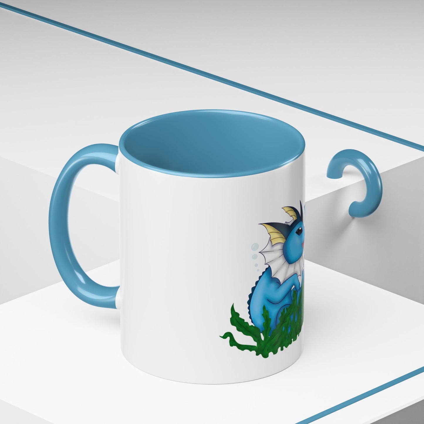 Water Play Fanart Print Two-Tone Coffee Mugs, 15oz