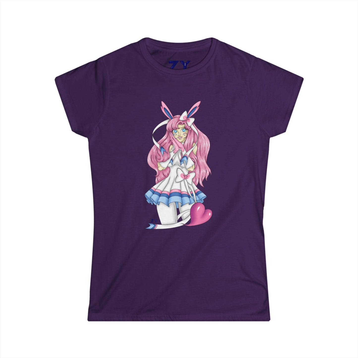 Sylve Girl Kawaii Interpretive Character Print Soft Style Ladies Tee