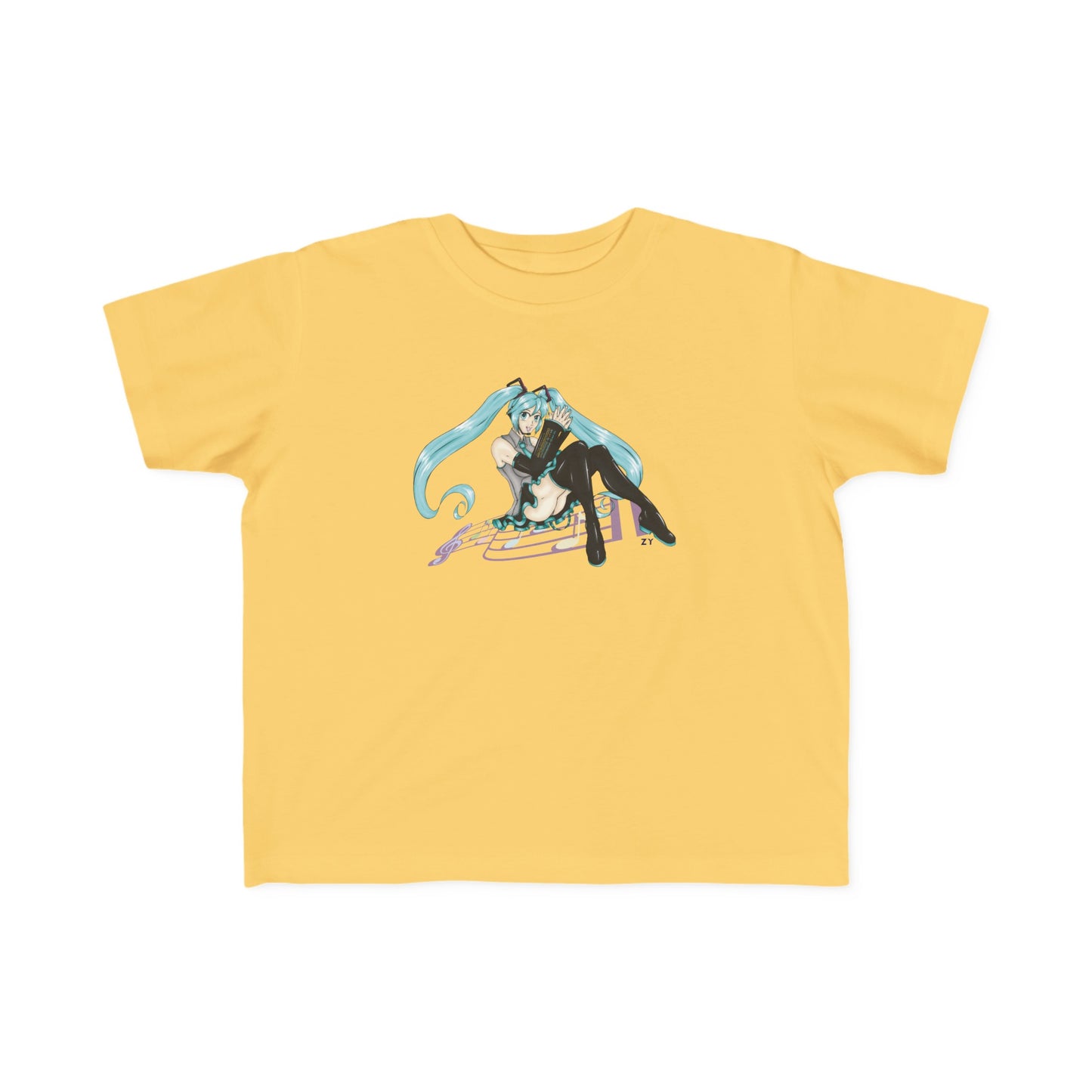 V: Miku Character Print Kid's Fine Jersey Tee