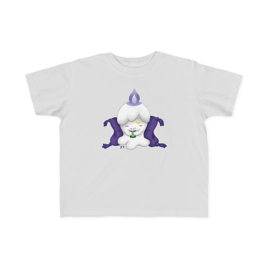 Ghost Monster Candle w/ Hot Chocolate Character Print Kid's Fine Jersey Tee