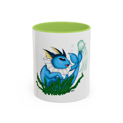 Water Play Fanart Print Two-Tone Coffee Mugs, 15oz