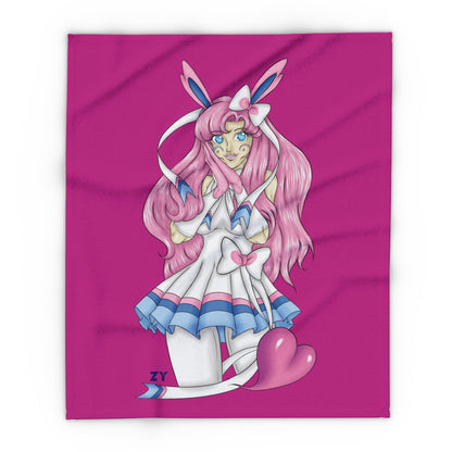 Sylve Girl Kawaii Interpretive Character Print Arctic Fleece Blanket