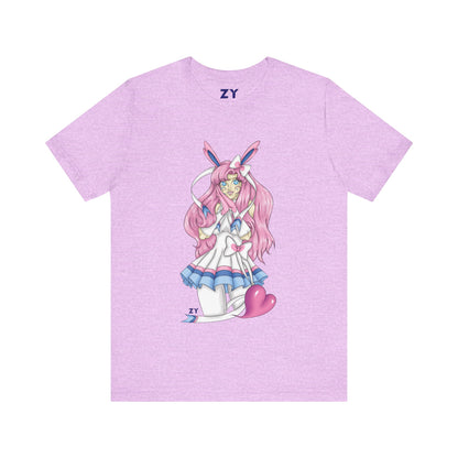 Sylve Girl Kawaii Interpretive Character Print Unisex Jersey Short Sleeve Tee