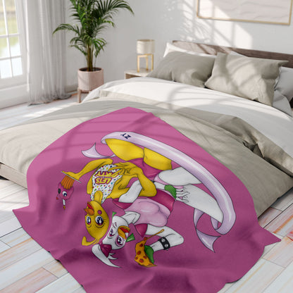 Double Chica (Toy & Glamrock) Character Print Arctic Fleece Blanket