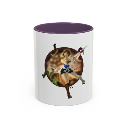 OG RE3 Jill Last Escape Character Print Fanart Two-Tone Coffee Mugs, 15oz
