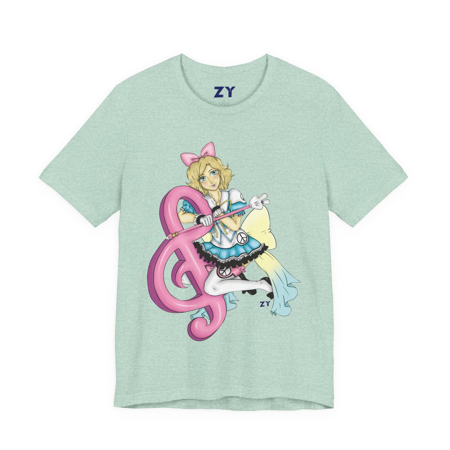 Paz MGSV Idol Print Character Print Unisex Jersey Short Sleeve Tee