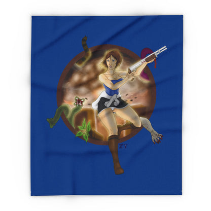 OG RE3 Jill Character Print Arctic Fleece Blanket