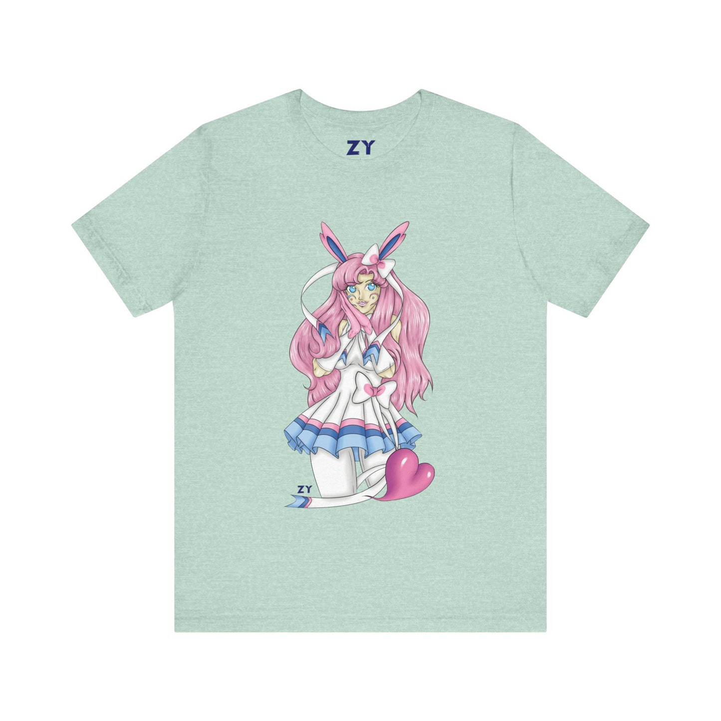 Sylve Girl Kawaii Interpretive Character Print Unisex Jersey Short Sleeve Tee