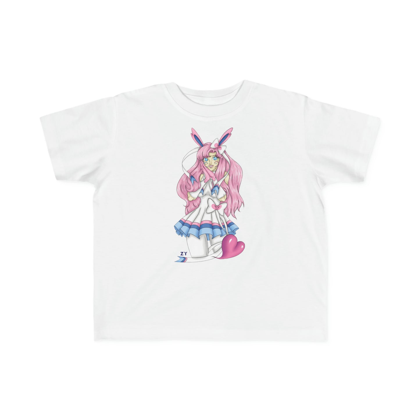 Sylve Girl Kawaii Interpretive Character Print Kid's Fine Jersey Tee