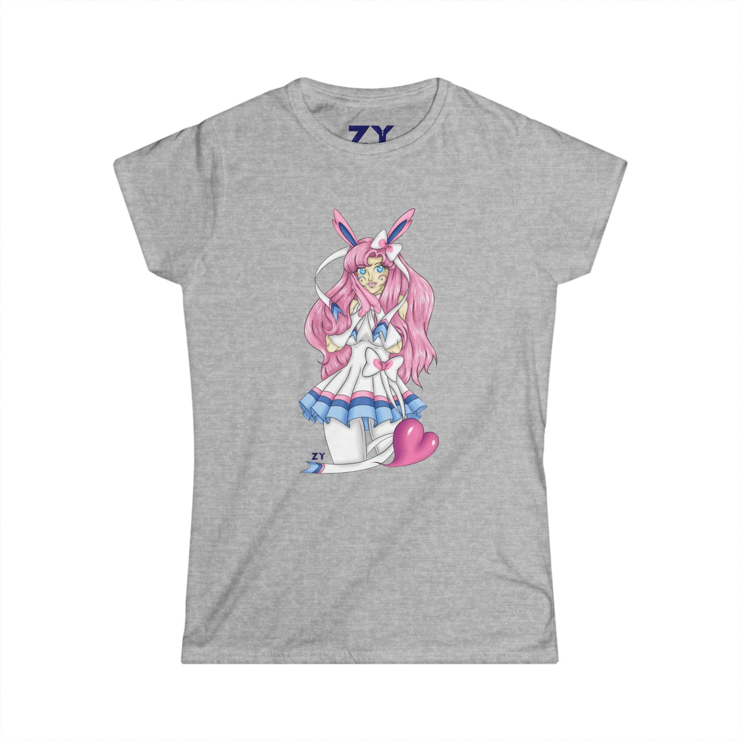 Sylve Girl Kawaii Interpretive Character Print Soft Style Ladies Tee