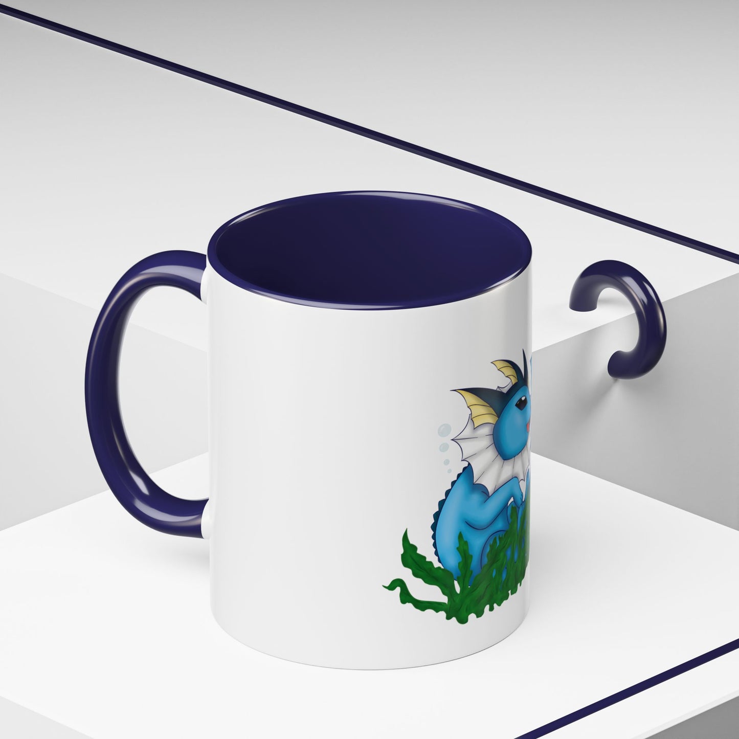 Water Play Fanart Print Two-Tone Coffee Mugs, 15oz